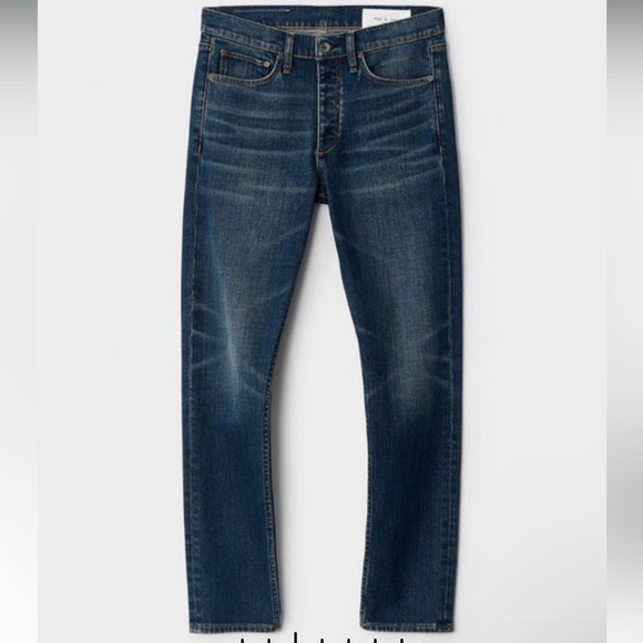 Rag & Bone Fit 2 - Beldon Slim Fit Dark Indigo Authentic Stretch Jean 33x32 - Picture 2 of 9